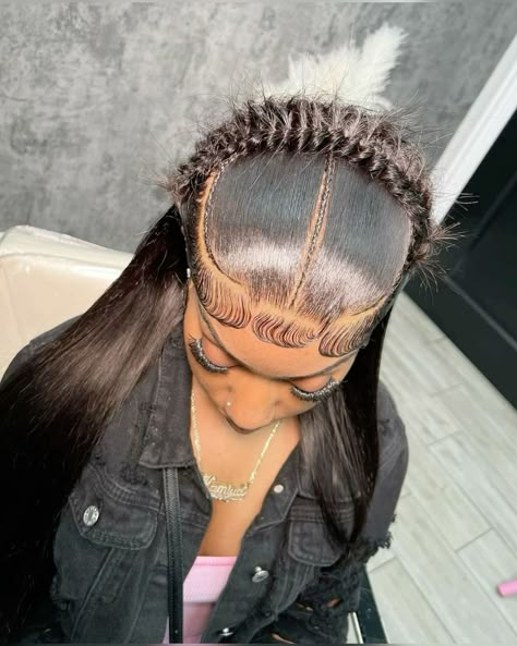 Diy Hair Wig, Wigs Styles, Braided Crown Hairstyles, Braided Hairstyles For Black Women Cornrows, Frontal Wig Hairstyles, Braid Wig, Quick Natural Hair Styles, Cute Curly Hairstyles, Quick Weave Hairstyles