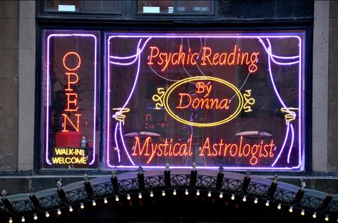 Psychic shop Psychic Shop, Psychic Aesthetic, Tarot Reading Room, Window Makeover, Quotes Colorful, Psychic Readings Free, Put Things Into Perspective, Psychic Reader, Complicated Relationship