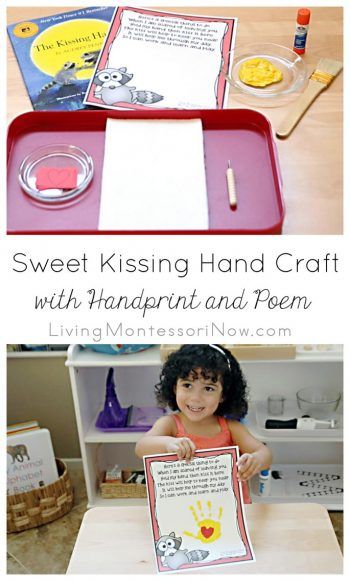 Sweet Kissing Hand Craft with Handprint and Poem Kissing Hand Poem, Kissing Hand Preschool, Kissing Hand Craft, The Kissing Hand Book, Preschool First Day, Kissing Hand, Quotes Crush, The Kissing Hand, First Day Activities