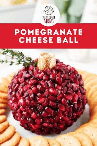 Pomegranate Cheese Ball Recipes, Simple Cheese Ball Recipes, Ornament Cheese Ball, Pomegranate Cheese Ball, Holiday Party Spread, Ball Looks, Christmas Boards, Cream Cheese Appetizer, Pomegranate Recipes