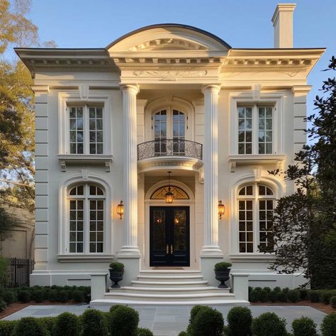 7+ Must-See Classical Exterior Window Casing Designs • 333+ Images • [ArtFacade] Classic French Home Interiors, Stately Home Exterior, European Mansion Exterior, Classic Mansion Exterior, Small Classic House, Classic Home Design Exterior, Classical House Exterior, Luxury Homes Dream Houses Exterior, Exterior Window Casing