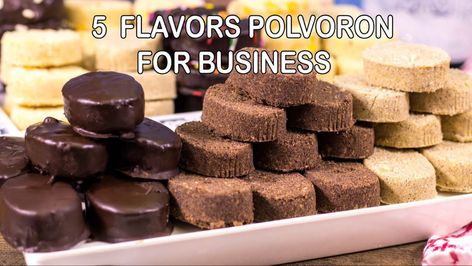 POLVORON IN 5 FLAVORS BEST & EASY BUSINESS RECIPE | HOW TO MAKE - YouTube Ube Polvoron Recipe, Polvorones Recipe, Food Safety And Sanitation, Brownie Packaging, Ube Recipes, Cake Hacks, Bakery Packaging, Filipino Desserts, Party Finger Foods