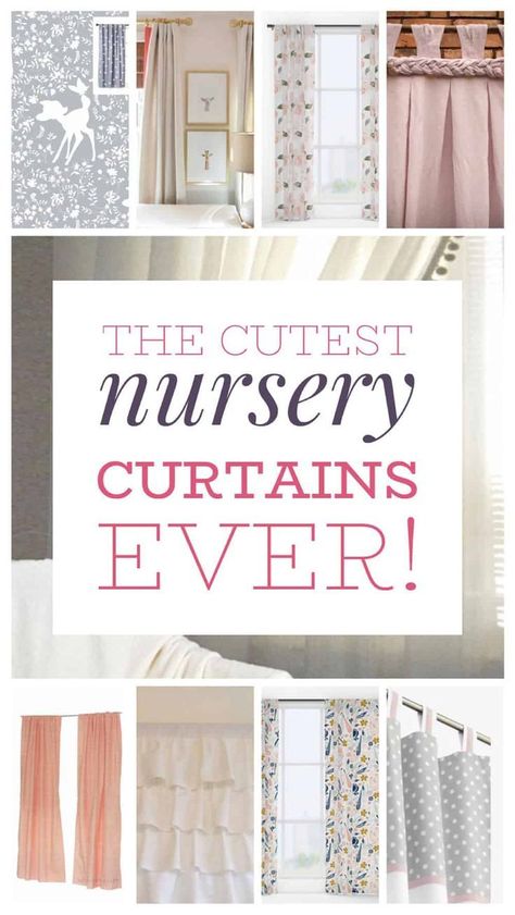 Beautiful baby girl nursery curtains. Nursery Curtains Girl, Pink Curtains Nursery, Baby Curtains, Affordable Nursery, Nursery Window Treatments, Girls Room Curtains, Girl Curtains, Baby Room Curtains