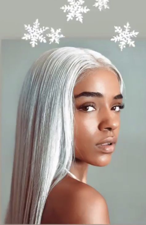 White Hair Dark Skin, Long White Hair, White Blonde Hair, Ice Blonde, White Blonde, Silver Hair, Hair Bundles, White Hair, Virgin Hair