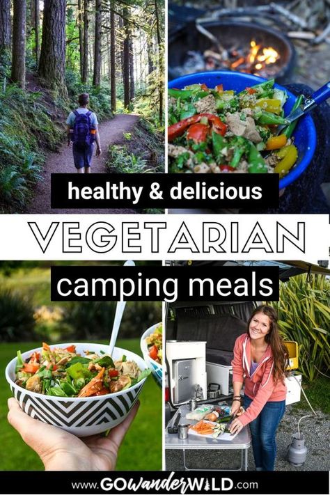 Easy Camping Meals Vegetarian, Vegetarian Camping Food, Vegetarian Camping Meals, Vegetarian Camping Recipes, Vegan Camping Food, Vegetarian Camping, Vegetarian Kids, Camping Menu, Camping Lunches