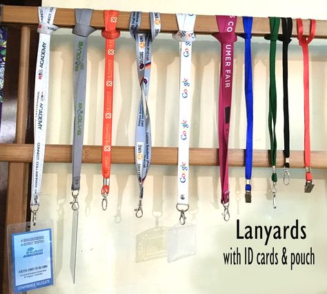 Lanyards are a popular method of carrying and displaying an ID badge or card. We custom print all of the lanyards we sell and are able to offer unmatched quality and a variety of options. Lanyards are available in multiple colors, materials and with ID cards and pouches for events, conferences and so on.. Lanyard Display Ideas, Lanyard Storage, Lanyard Display, Conference Badges, Stall Display, Rock Beach, Vbs 2024, Craft Fairs Booth, Craft Stalls