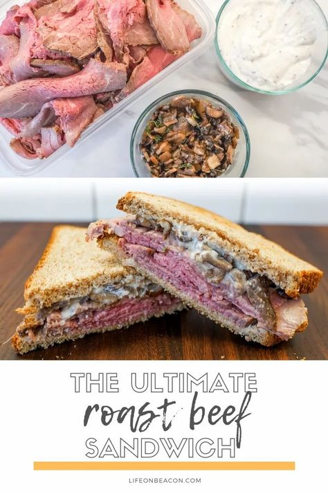 Cold Roast Beef Sandwich Ideas, Upstate Style Roast Beef Sandwich, Best Roast Beef Sandwich Recipe, Roast Beef And Swiss Sandwiches, Homemade Deli Roast Beef, Deli Beef Sandwich Recipes, Roast Beef Sandwich Sauce, Roast Beef Sandwiches Recipes, Roast Beef Subs