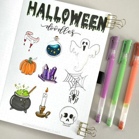 On the blog, we’re getting into the spooky spirit with some Halloween doodles that you can incorporate into your journal. Easy Halloween Doodles, Pumpkin Doodle, Doodle Template, Bullet Journal Dividers, Bullet Journal Halloween, Witches Spells, Doodle Tutorial, Doodle Techniques, Halloween Doodles