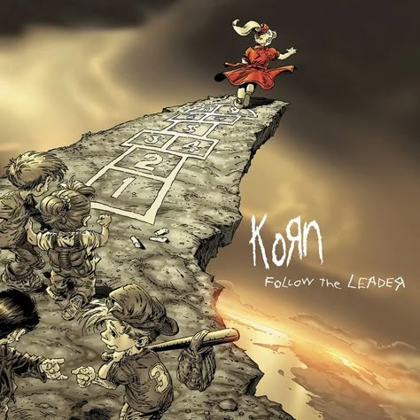 Korn - Follow the Leader
Genre: Nu Metal
Year: 1998
Country: United States Slipknot Albums, Jonathan Davis, Mike Patton, Oh My Heart, Workout Songs, Follow The Leader, Iconic Album Covers, Metal Albums, All In The Family