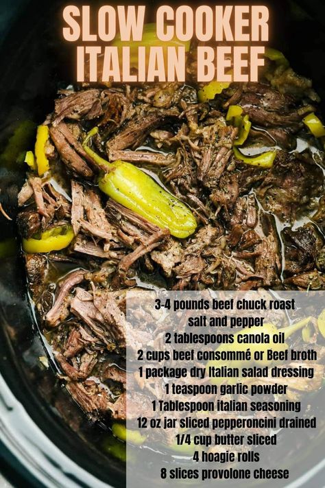 Italian Beef Seasoning Recipe, Italian Beef Seasoning, Crockpot Italian Beef, Slow Cooker Italian Beef Sandwiches, Italian Beef Recipe, Italian Beef Crockpot, Beef Seasoning, Italian Beef Recipes, Slow Cooker Italian