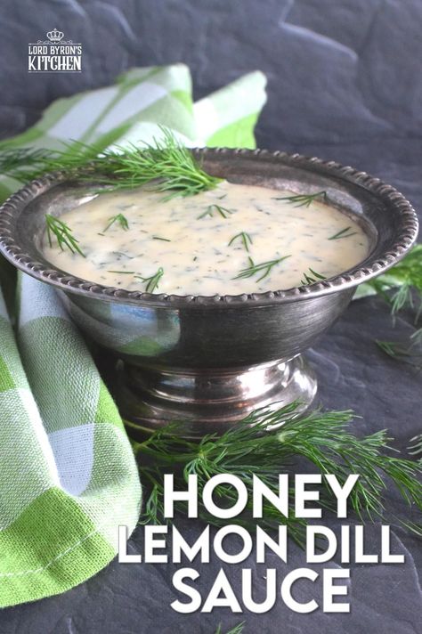 Honey Lemon Dill Sauce has a bright and bold flavour with just a hint of sweetness and tartness. It's a sauce, a dip, and a spread all in one! Great with seafood, baked potato, pasta, etc. Ready in five minutes, it’s budget-friendly and perfect anytime! #lemondill #honeydill #dill #dillsauce #sauce Honey Dill Dressing, Seafood Baked Potato, Honey Dill Sauce, Nacho Sauce, Delicious Sauces, Lemon Dill Sauce, Dill Dressing, Dill Dip, Potato Pasta