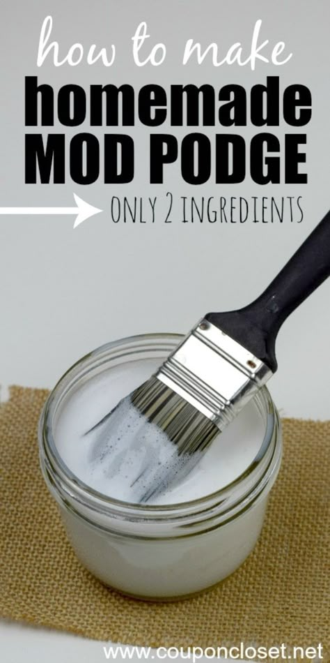 Homemade Mod Podge Recipe, Mod Podge Diy, Homemade Mod Podge, Diy Mod Podge, Crafts Homemade, Mod Podge Crafts, Foto Transfer, Crazy Mom, Mason Jar Crafts