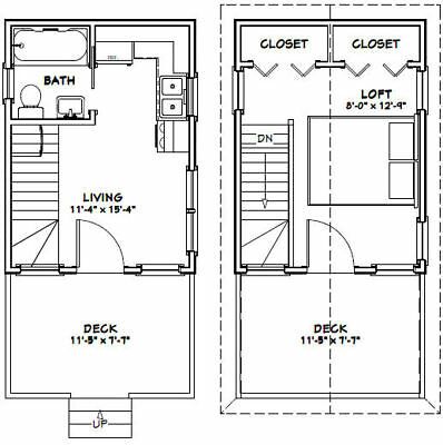 12x16 Tiny House, Cottage Floorplan, Two Story Tiny House, Mil Suite, Loft Floor Plans, Granny Flats, Tiny House Layout, Shed House, Tiny House Loft