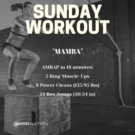 Best Crossfit Workouts, Ring Muscle Up, Sunday Workout, Wod Workout, Weekly Workout Plans, Workout Calendar, Box Jumps, Power Clean, Muscle Up