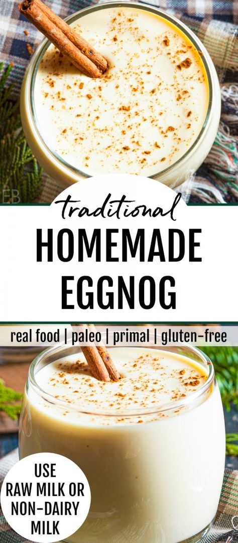 Real Food Eggnog Recipe {dairy-free option, Paleo, Low Carb} - Eat Beautiful Dairy Free Eggnog, Dairy Free Egg Nog, Eat Beautiful, Real Food Diet, Milk Dairy, Homemade Eggnog, Low Carb Sweeteners, Eggnog Recipe, Egg Nog