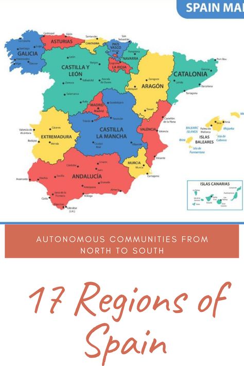 Whether you are planning a holiday, want to buy a property, or your interest is just out of curiosity, learning about the regions of Spain is an exciting journey into a diverse and famous country. Each autonomous community shines through with individuality and collectively, their interesting quirks and facts promote Spain to an international audience Spain History, Spain Country, Backpacking Spain, Weather Projects, Spain Culture, Moving Abroad, Travel Spain, Spain Holidays, Peacock Earrings