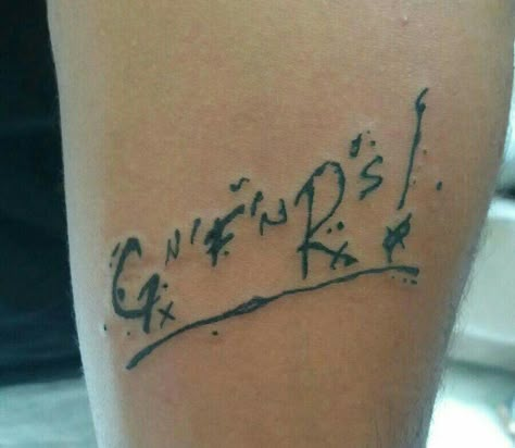 80s Rock Tattoo Ideas, Gunsnroses Tattoo, Gnr Tattoo, Rock N Roll Tattoo, Rock Tattoo, Rose Quotes, Lyric Tattoos, Quotes Tattoos, Gorgeous Tattoos