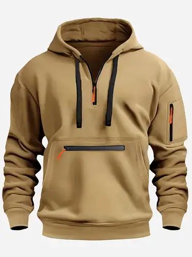 Best Hoodies For Men, Hoodies For Teens, Best Hoodies, Mens Quarter Zip, Stylish Hoodies, Half Zip Hoodie, Style Sportif, Mens Hooded, Active Hoodie