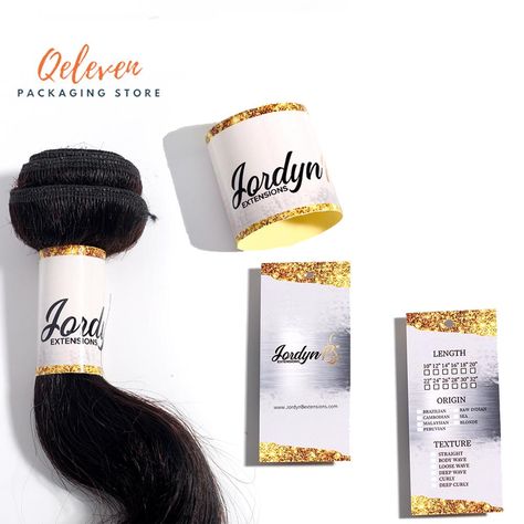 Stickers For Hair, Hair Bundles Packaging Ideas, Hair Tags For Bundles, Hair Bundle Packaging Ideas, Hair Packaging Ideas, Hair Packaging Design, Wraps Packaging, Hair Salon Website Design, Bundle Packaging