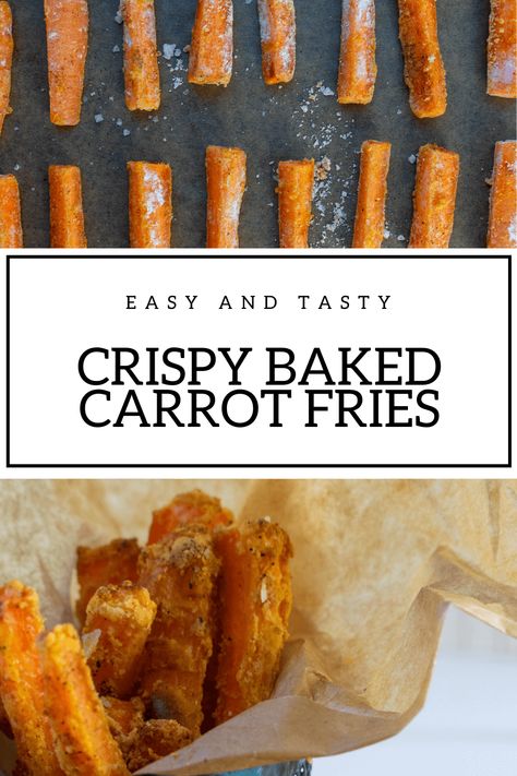 Carrot Fries Recipe, Carrot Fries Baked, Hot Honey Recipe, Easy Vegetable Recipes, French Fries Recipe, Carrot Fries, Baked Carrots, Easy Vegetable, Vegan Sides