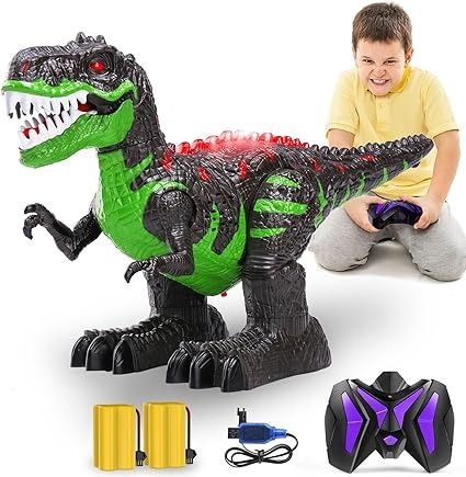 Amazon.com: TEMI Remote Control Dinosaur Toys for Boys 3 4 5 6 7 8 Years, Electric Stunt RC Walking T-rex Toy with Light and Sounds, Rechargeable Battery, 360° Rotating, Birthday Gift for Kids : Toys & Games Dinosaur Toys For Boys, T Rex Toys, Robot Dinosaur, Best Gifts For Boys, Dino Toys, Dinosaur Toys For Kids, Dinosaur Theme Party, Kids Electronics, Birthday Toys