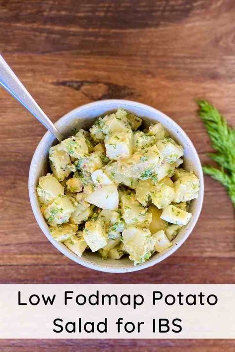 Low Fodmap Macaroni Salad, Low Fodmap Salad Recipes, Low Fodmap Dinner, Potato Salad With Dill, Parmesan Roasted Green Beans, Fodmap Dinner, Salad With Dill, Fod Map, Fodmap Lunch