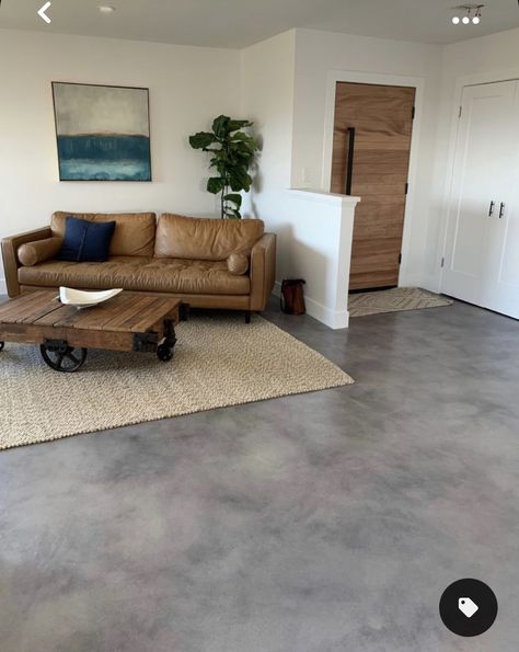 Concrete Floor Paint Colors, Concrete Floor Finishes, Concrete Floor Paint, Painted Cement Floors, Stained Concrete Floor, Indoor Paint Colors, Barn Remodel, Floor Paint Colors, Real Life Photos