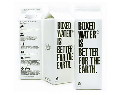 boxed water, water packaging, boxed beverages, product packaging, is boxed water better michigan, sustainable design, green design, products, recycled materials Eco Packaging Design, Boxed Water, Boxed Water Is Better, Water Packaging, Box Water, Eco Packaging, Creative Box, Cool Packaging, Water Bottle Design