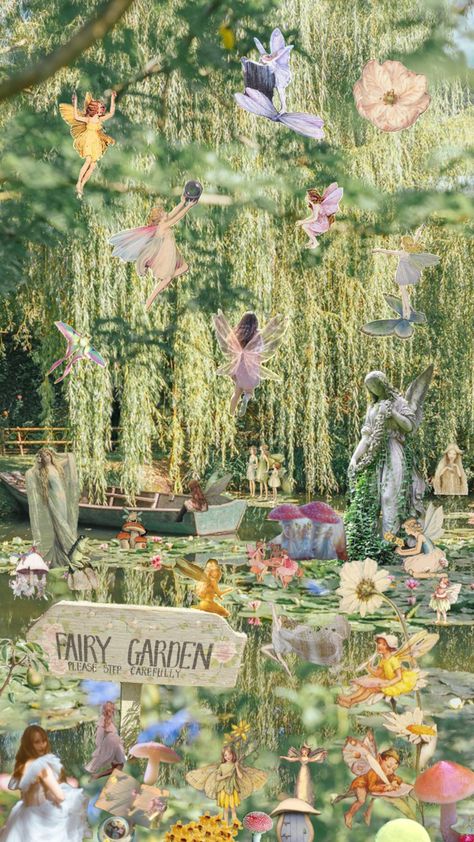 little fairy garden 🧚🏼‍♂️ #fairy #aesthetic #green #fairycore Fairy Aesthetic Green, Garden Fairy Aesthetic, Vintage Fairy Aesthetic, Fairycore Aesthetic Room, Fairy Garden Aesthetic, Fairycore Party, Green Fairycore, Wildflower Cottage, Witch Cottagecore