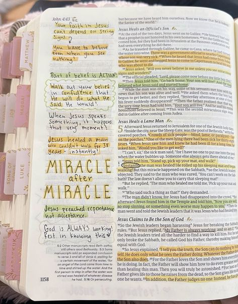 John 4-5 Bible notes! John Chapter 1 Bible Journaling, Bible Notations, John Bible Study Notes, Bible Study Schedule, Bible Study John, Bible Recap, Christian Aesthetics, Bible Goals, Christian Notes