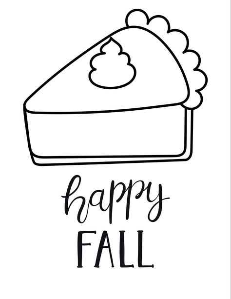 Fall coloring pages for kids, download and print after purchase for some coloring fun for the children! Happy Fall Coloring Pages Free Printable, Fall And Halloween Coloring Pages, Fall Color Sheets, November Coloring Pages Free Printable, Free Fall Coloring Pages Printables, November Doodles, Fall Coloring Pages Free Printable, Dessert Coloring Pages, Printable Thanksgiving Coloring Pages