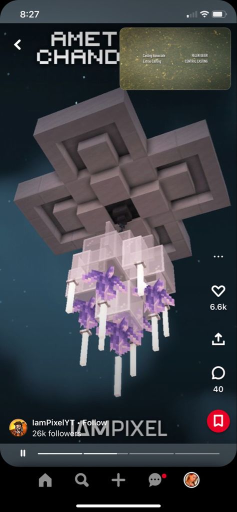 Minecraft Chandelier Ideas Big, Chandelier Ideas Minecraft, Minecraft Modern Fireplace, Ceiling Design Minecraft, Minecraft Shandalers Design, Chandelier In Minecraft, Mincraft Chandeliers Ideas, Chandelier Minecraft Ideas, Shandalers In Minecraft