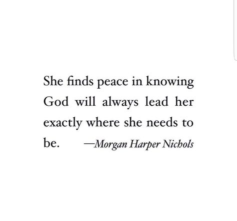 She finds peace in knowing God  (Morgan Harper Nichols) Seasons Of Life Quotes God, Quotes On Finding Yourself Again, Quotes Jesus, Christian Meditation, Prayer Journaling, Comfort Quotes, Loving God, Ayat Alkitab, Popular Quotes