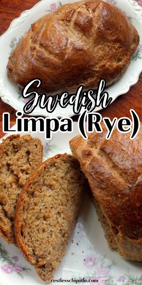 Sweet Rye Bread Recipe, Swedish Bread, Rye Bread Recipes, Yeast Bread Recipes, Ham Sandwiches, Scandinavian Food, No Knead Bread, Swedish Recipes, Turkey Sandwiches