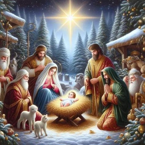 Christmas Jesus Pictures, Nativity Pictures, Pesebres Navidad Ideas, Baby Jesus Pictures, Christmas Nativity Images, Nativity Scene Pictures, Images Noêl Vintages, Beautiful Christmas Scenes, Jesus Birth