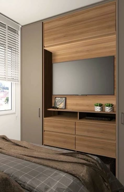 Closet Tv Bedroom, Closet With Tv, Closet Con Tv, Bedroom With Tv, Tv Stand Decor Living Room, Tv Stand Storage, Tv Bedroom, Storage Tv Stand, Comfortable Bedroom Decor