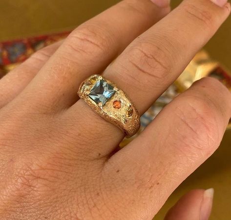 Artsy Wedding Rings, Quirky Engagement Rings, Quirky Rings, Chunky Engagement Rings, Eclectic Engagement Rings, Quirky Ring, Future Engagement Rings, Hot Jewelry, Funky Jewelry