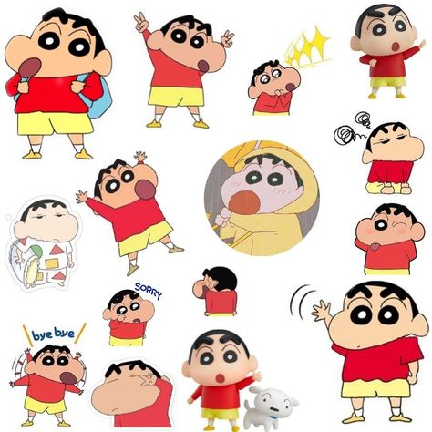 Shin Chan Stickers, Bts Sticker, Sinchan Cartoon, Crayon Shin Chan, Shin Chan, Sticker Sheets, Crayon, Comics, Birthday