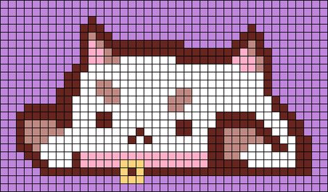 Puppycat Cross Stitch, Bee And Puppycat Pixel Art, Bee And Puppycat Cross Stitch, Bee And Puppycat Crochet, Alpha Graph, Bee Cartoon, Graph Patterns, Crochet Bee, Bee And Puppycat