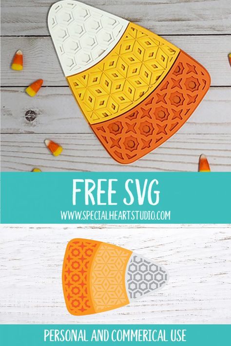 Candy Corn Svg, Layered Mandala, Cricut Expression, Maker Project, Cricut Halloween, Fall And Halloween, Cricut Projects Beginner, Free Svg Files, Cricut Free