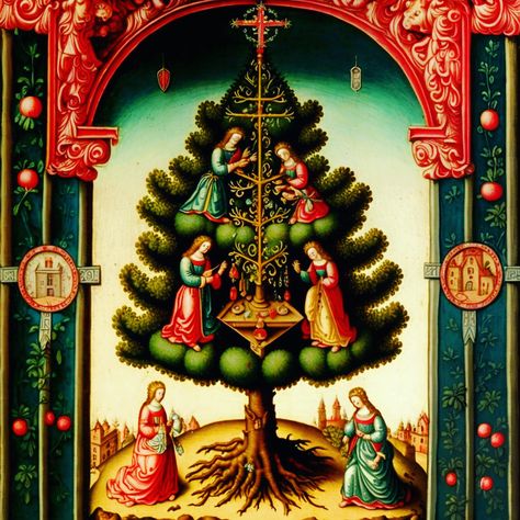 #christmas #renaissance #medieval #art #noel Merry Yule, Medieval Christmas, Art Noel, Medieval Party, Medieval Art, Christmas Designs, Yule, Vintage Christmas, Christmas Cards