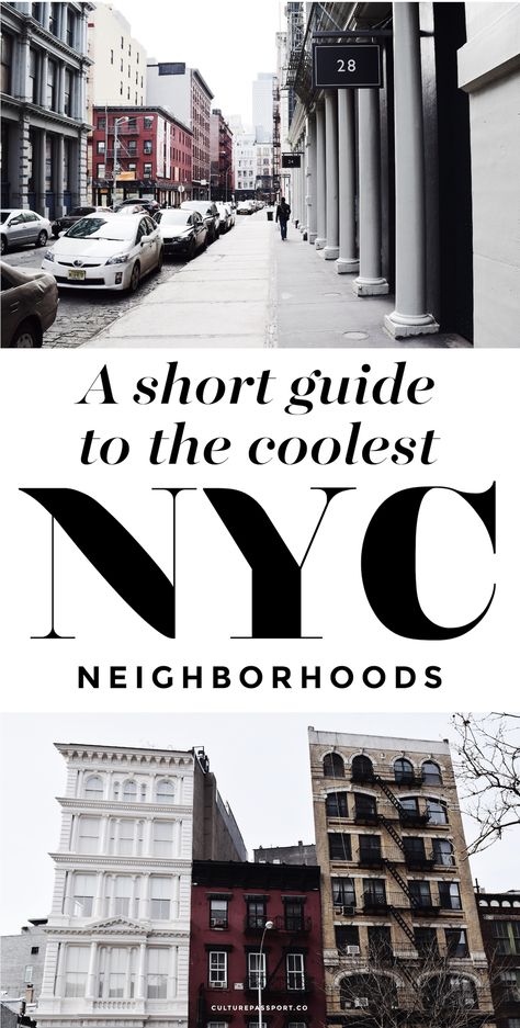 Short Guide to the Coolest NYC Neighborhoods Beautiful Places In Usa, New York Neighborhoods, Nyc Neighborhoods, American City, New York Vacation, Visit Usa, Usa Travel Guide, Neighborhood Guide, New York City Travel