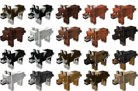 Minecraft Animal Pen Design, Fanmade Minecraft Mobs, Minecraft Dog Mods, Minecraft Wolf Variants, Minecraft Rare Mobs, Minecraft Mobs Mod, Minecraft Animals, Minecraft Wolf, Minecraft Dogs