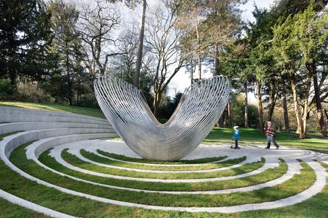 Gallery of Sousse and Bardo Memorial / George King Architects - 2 Round About Design Landscape, Stainless Steel Strip, Landscape Sculpture, Plaza Design, Landscape Sketch, Hill Park, Japanese Architecture, Ningbo, Art Installation