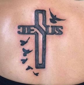 cross tattoo with name Unique Cross Tattoos, Christ Tattoo, Cross Tattoos For Women, Cross Tattoo For Men, Cross Tattoos, Cross Tattoo Designs, Jesus Tattoo, Religious Tattoos, Name Tattoo Designs