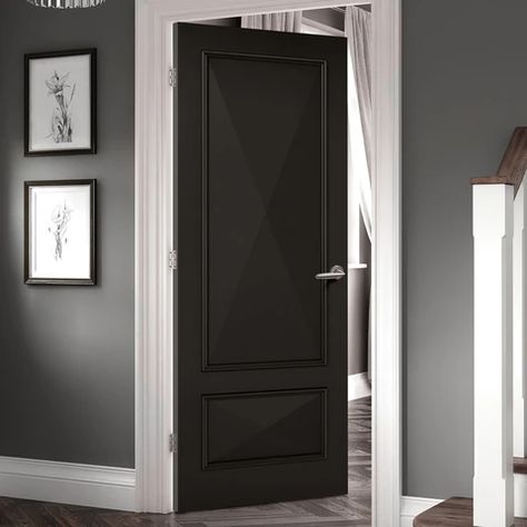 Black Internal Doors Inside Doors Ideas, Black Doors Interior, Wood Doors White Trim, Interior Panel Doors, Interior Door Colors, Black Interior Doors, Inside Doors, Elegant Doors, Luxury Door