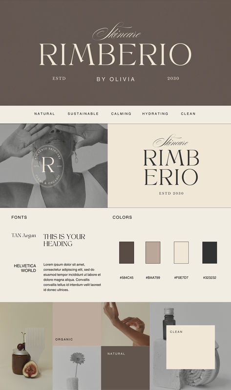 Aesthetic Skincare Brand Board Canva Template #canva #template #brand #board #brandboard #style #colorpallete Personal Branding Mood Board, Brand Moodboard Inspiration, Skincare Moodboard, Canva Mood Board, Branding Kit Templates, Brand Template, Brand Board Design, Brand Board Template, Skincare Branding