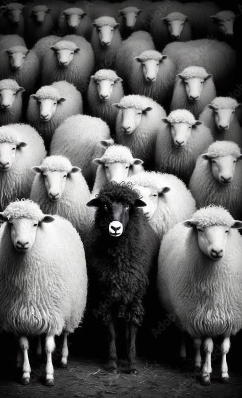 Punk Poster, Wild Animals Pictures, Beautiful Dark Art, Phone Background, Dope Art, Black Sheep, Dark Photography, Black And White Pictures, Funny Animal Pictures