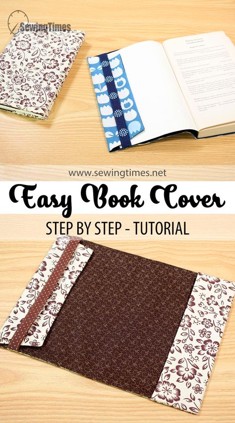 Paper Back Book Cover Diy, Fabric Cover Book Diy, Pattern For Book Cover, How To Sew A Journal Cover, How To Put A Cover On A Book, Sew Book Cover Free Pattern, Fabric Covers For Books, Book Cover Sewing Pattern Free, Book Jacket Sewing Pattern