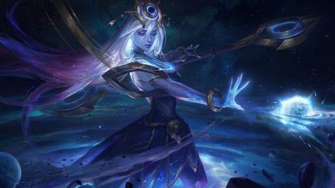 Cosmic Lux skin. #LeagueofLegends Star Guardian Lux, Lux Skins, Evelynn League Of Legends, Ahri Wallpaper, Splash Art, Dark Star, Riot Games, Black Hole, Wallpaper Pc